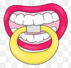 Soother Dummy Pacifier Novelty Sticker - Happy Emoji,Pacifier Emoji