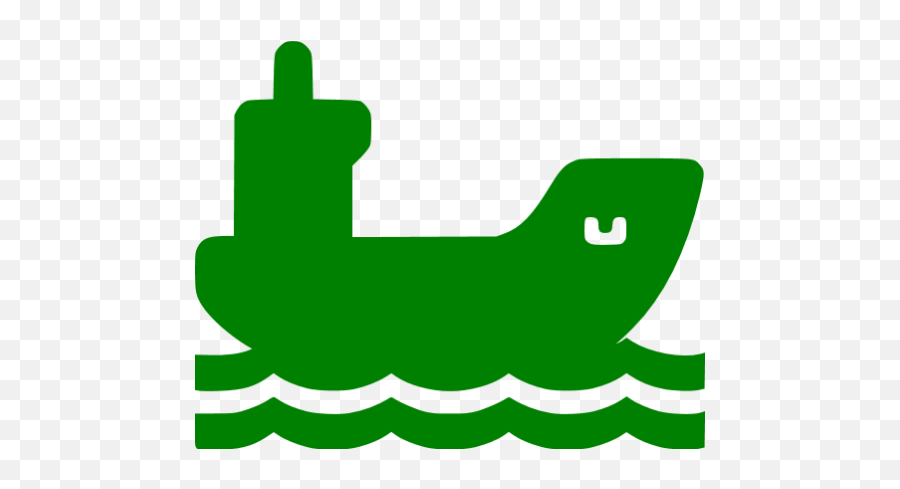Green Cargo Ship Icon - Green Ships Png Clipart Emoji,Ship Gun Gun Ship Emoji