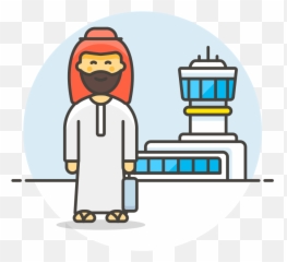 Arab Male Travel Icon - Portable Network Graphics Emoji,Arab Funny Emoji