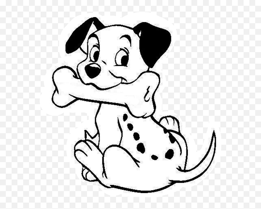 Ftedogs Dog Disney 101 Dalmatians Sticker By Axoubou - 101 Dalmatians Clipart Black And White Emoji,Dog Emoji Coloring Pages
