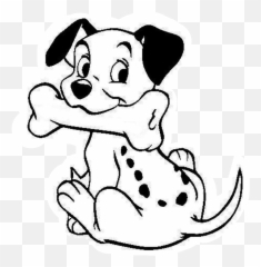 Ftedogs Dog Disney 101 Dalmatians Sticker By Axoubou - 101 Dalmatians Clipart Black And White Emoji,Dog Emoji Coloring Pages