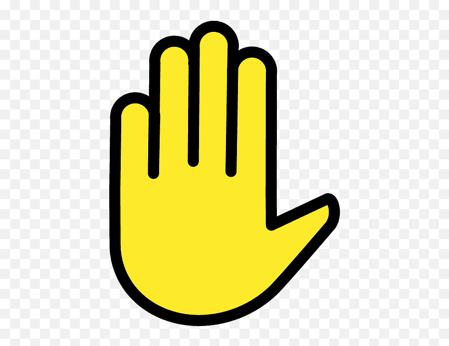 Raised Hand Emoji Clipart - Emoji,Hand Emoji