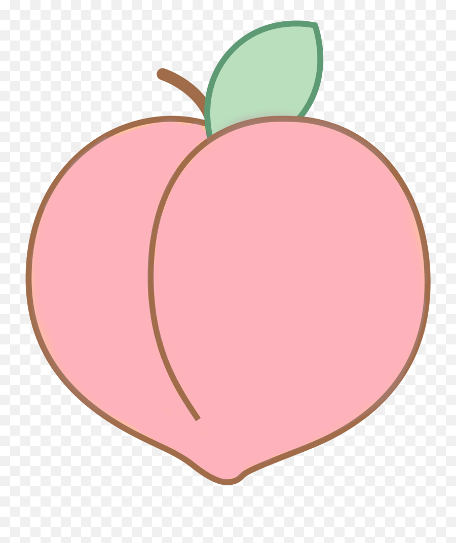 Peach Kawaii Soft Tumblr Cute Sticker - Peach Clip Art Pink Emoji,Peach Ass Emoji