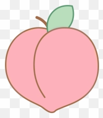 Peach Kawaii Soft Tumblr Cute Sticker - Peach Clip Art Pink Emoji,Peach Ass Emoji
