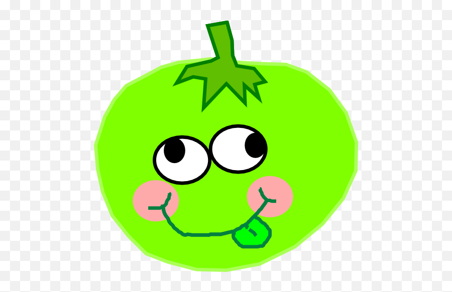 Tomato Green Clip Art At Clkercom - Vector Clip Art Online Tomatillo Cartoon Emoji,Chaos Emoticon