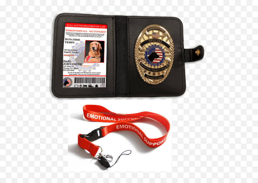 Emotional Support Animal Badge 100 - Camera Strap Emoji,Wallet Emotion