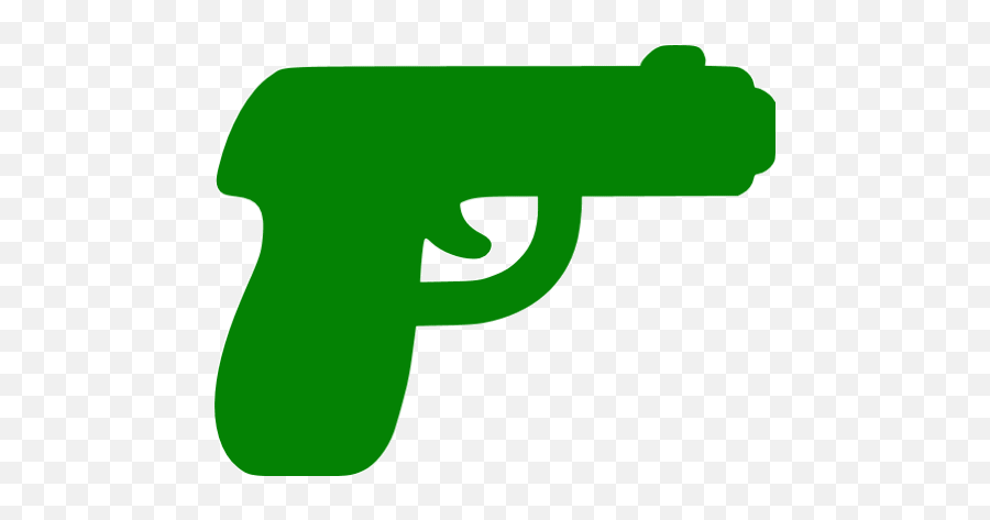 Green Gun 3 Icon - Blue Gun Silhouette Png Emoji,Gatling Gun Emoticon