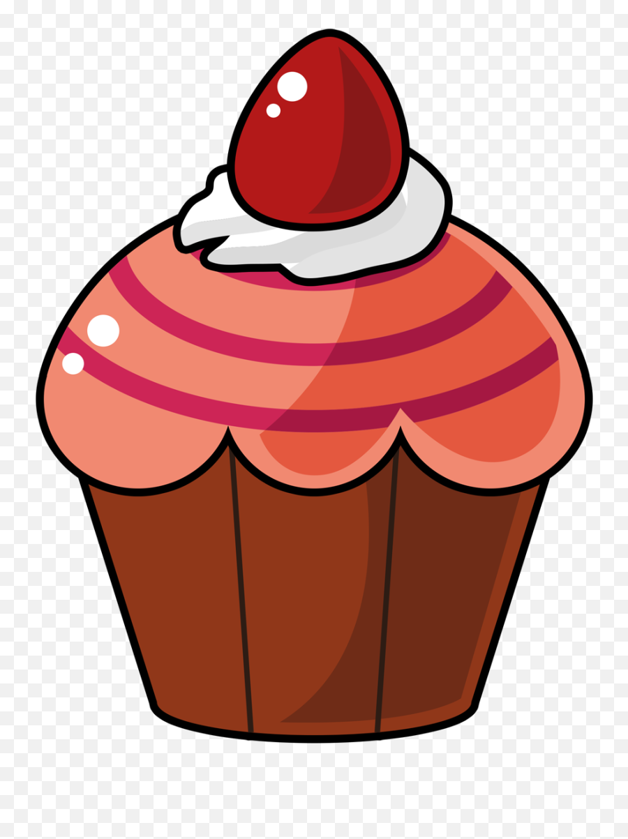 Free Cartoon Cupcakes Clipart Download - Cartoon Clipart Cupcake Png Emoji,Animated Emoticons Eating Carrotte Cake