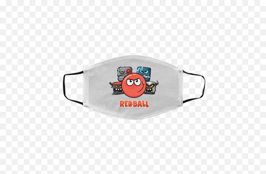 Red Ball 4 The Crew Racing Emoji Tshirt Face Mask - Happy,Racing Emoji