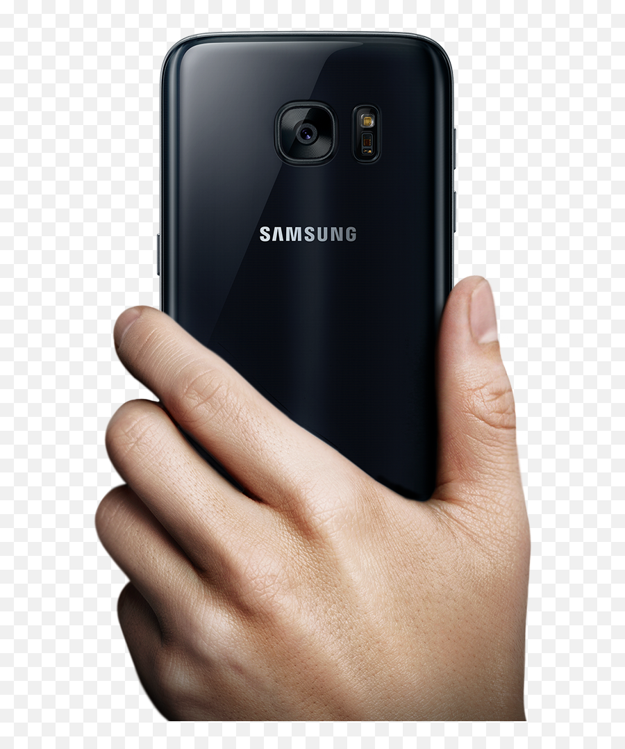 Samsung Galaxy S7 Edge 32gb Handset - Silver Smg935fzsaxsa Back Hand Holding Phone Transparent Emoji,How To Make Text Emoticons Larger Samsung Galaxy S5