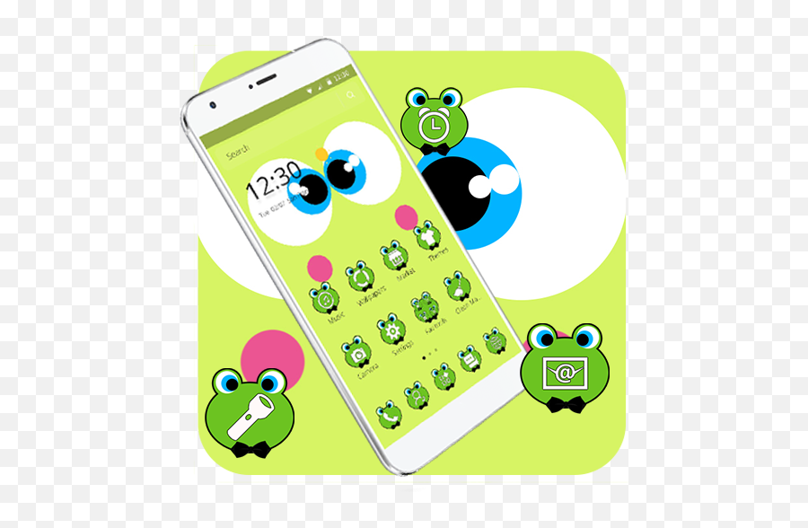 Green Big Eyes Frog Theme Apk Android - Smartphone Emoji,Googe Emoji