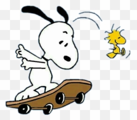 Cartoon Sticker - Snoopy Skateboard Emoji,Woodstock Peanuts Copy/paste Emojis