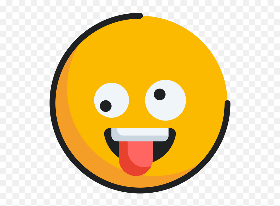 Emoji Emoticon Face Zany Icon - Free Download Happy,Emoji Icons
