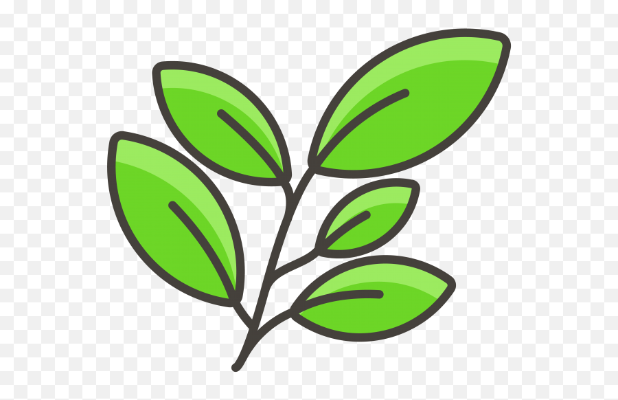 Herb Emoji Icon Png Transparent Design - Herbs Emoji,Pngs Emojis Leaf
