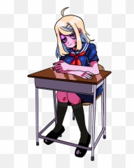 Danganronpa Characters Danganronpa - Sitting Emoji,Nagito Komaeda Emojis
