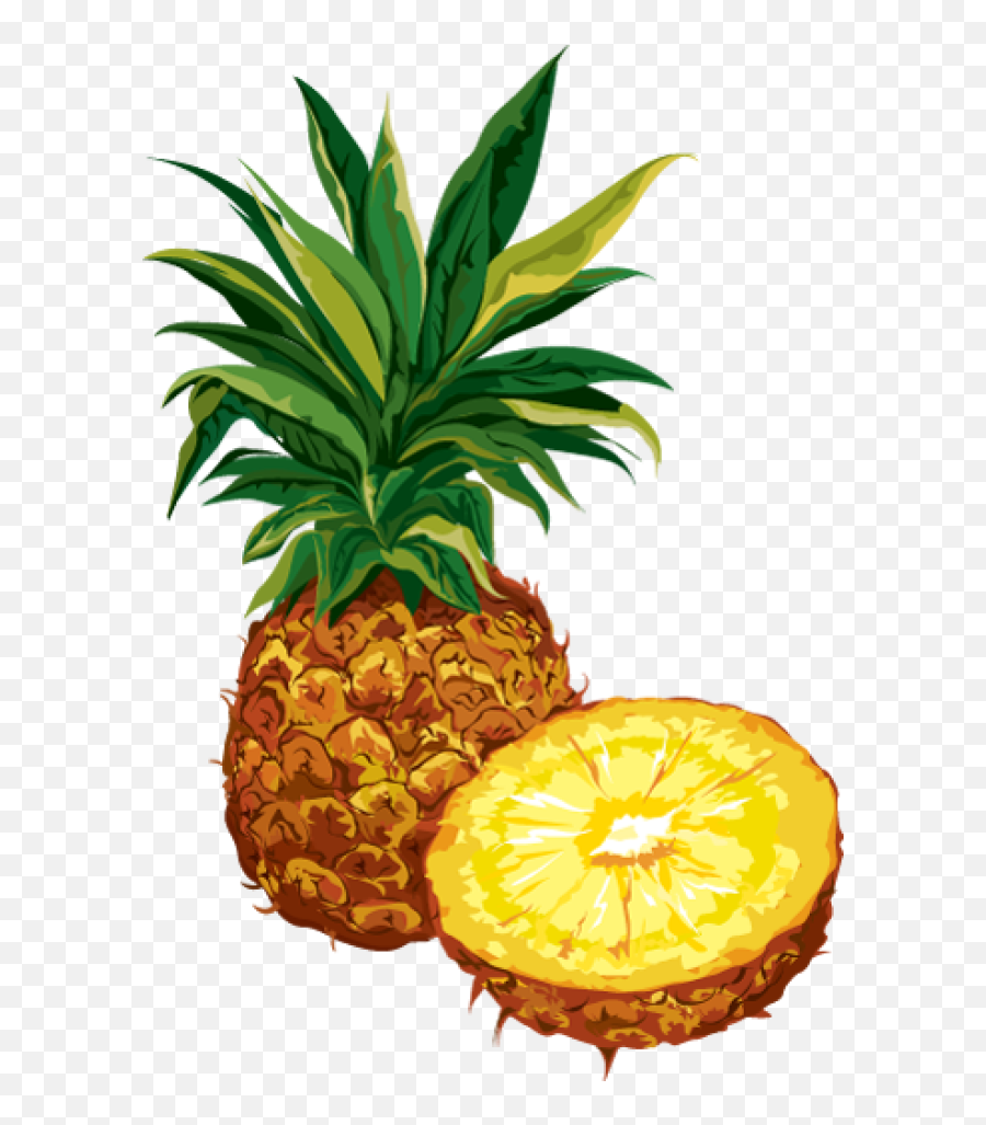 Pineapple With Slice Clip Art Free - Pineapple In Clip Art Emoji,Pineapple Emotions