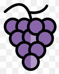 Grapes Emoji Clipart - Druif Emoji,Mango Emojis Gif