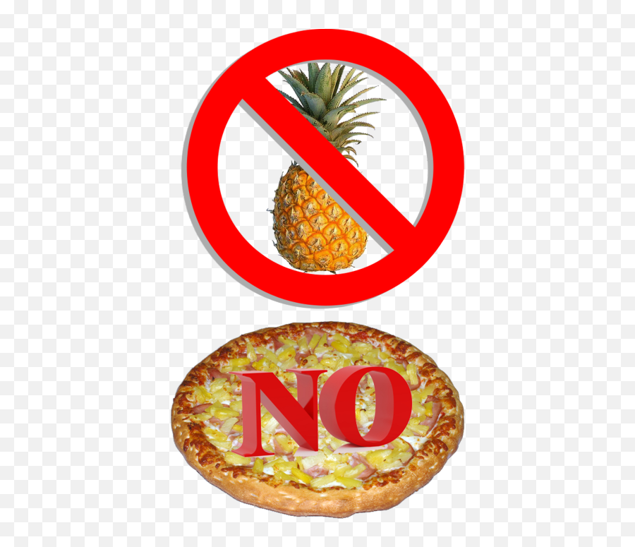 Transparent Pizza - No To Pineapple On Pizza Png Emoji,Pineapple Pizza Emoticon