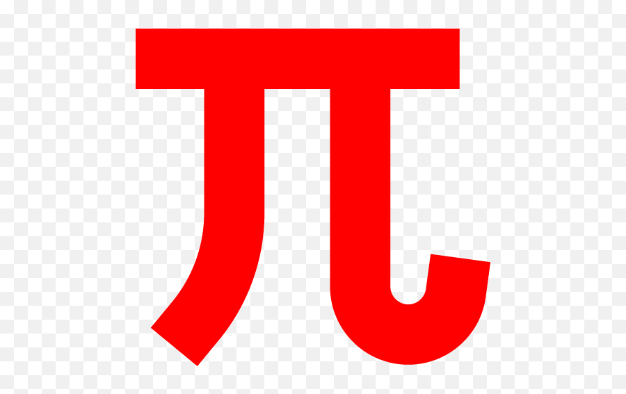 Red Pi Sign Icon - Red Pi Sign Emoji,Pi Emoticon