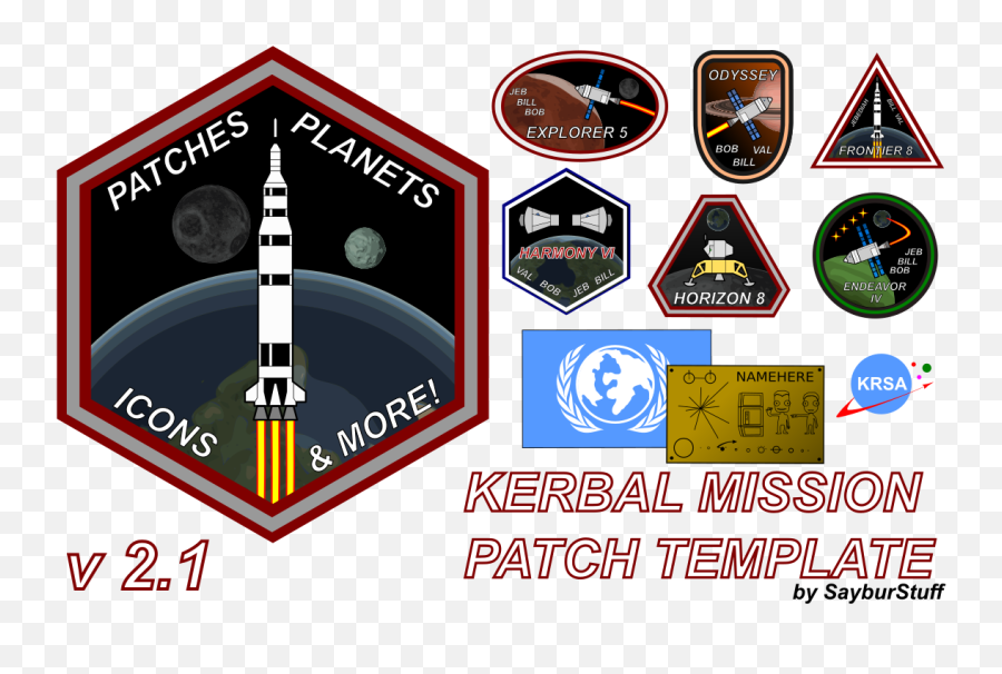 Kerbal Mission Patch Template V23 July 22 2016 - Tools Emoji,El Saladro Flag Emoji Copy And Paste