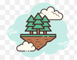 Floating Island Forest Icon In Cloud Style Emoji,Hurricane Emoji Ios