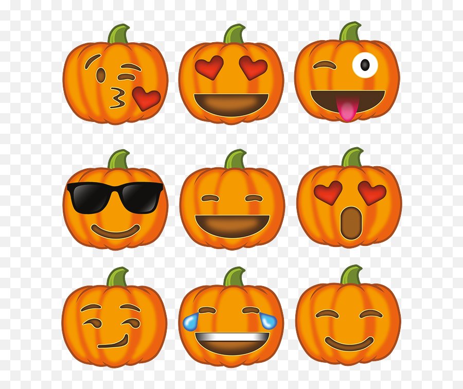 Pumpkin Emoji Collection Jack O Lantern - Emoji Jack O Lantern,Pumpkin Emoji