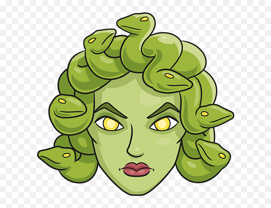 How To Draw Medusa - Draw Medusa Step By Step Emoji,Medusa Emoji