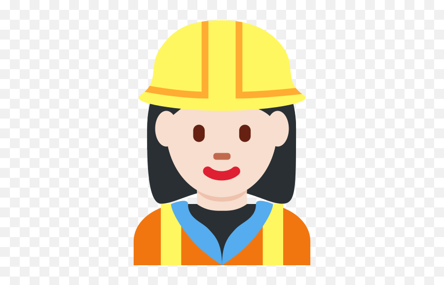 Woman Construction Worker Emoji - Fblack Emale Construction Worker Cartoon,Emojis Construction Worker