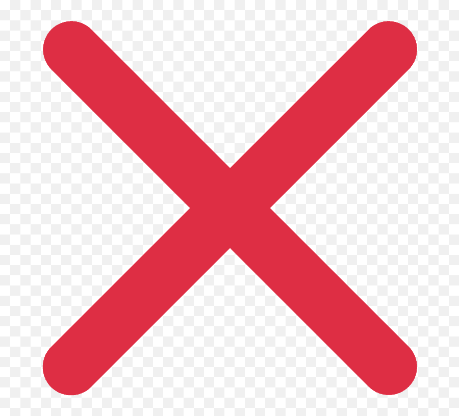 Cross Mark Emoji Clipart - Deleted Icon,Cross Emoji