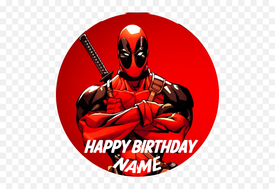 Deadpool Alias Edible Cake Cupcake - Deadpool Wallpaper Hd Emoji,Deadpool Banner Emoticons