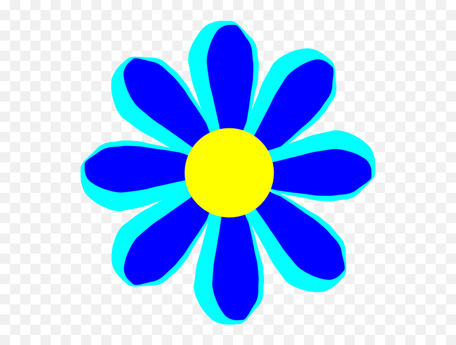 Free Flower Cartoon Images Download - Cartoon Blue Flowers Png Transparent Emoji,Different Coloe Emoji Cartoon