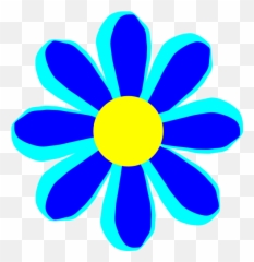 Free Flower Cartoon Images Download - Cartoon Blue Flowers Png Transparent Emoji,Different Coloe Emoji Cartoon