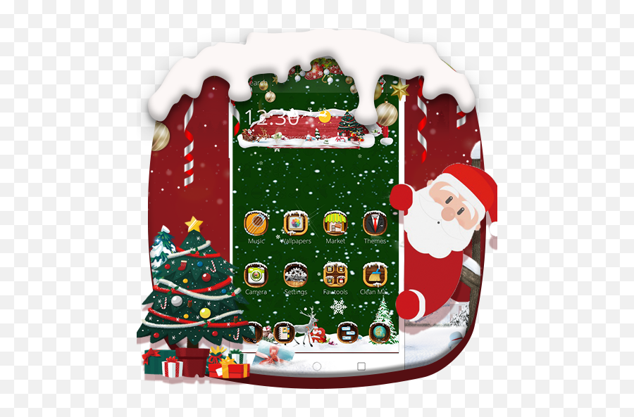 2018 Christmas Themed Happy Eve U2013 Apps Bei Google Play - Santa Claus Emoji,Christmas Hat Emoji