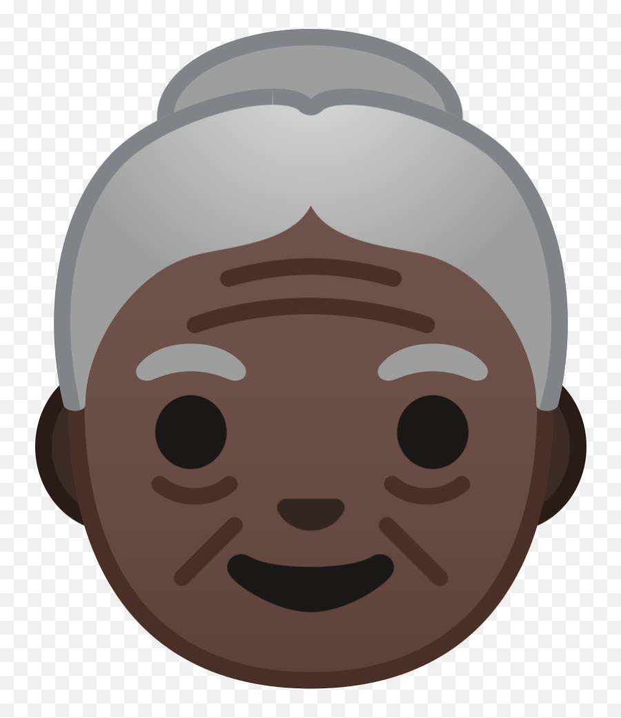 Old Woman Dark Skin Tone Emoji - Old Lady Brown Skin Clipart,Woman Emoji