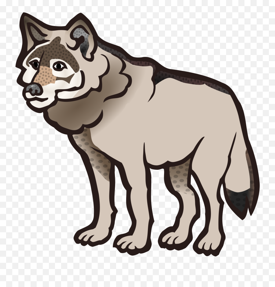 Clipart Wolf Coloured - Las Cerezas 2 Cuento Emoji,Howling Wolf Emoji