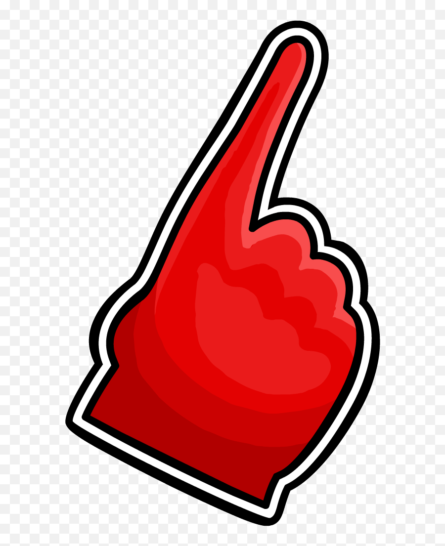 Red Foam Finger - Transparent Red Foam Finger Emoji,Four Finger Emojis