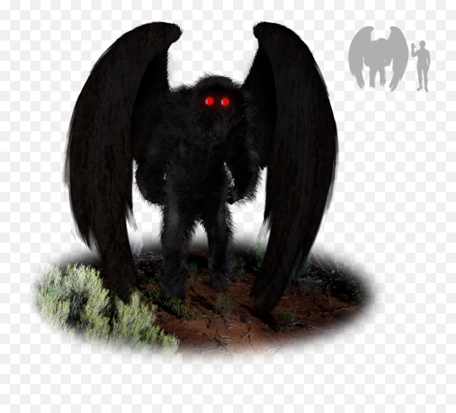 Meet The Mothman The Spooky Creature - Mothman Art Emoji,Mythological Creature Intensifies Negative Emotions