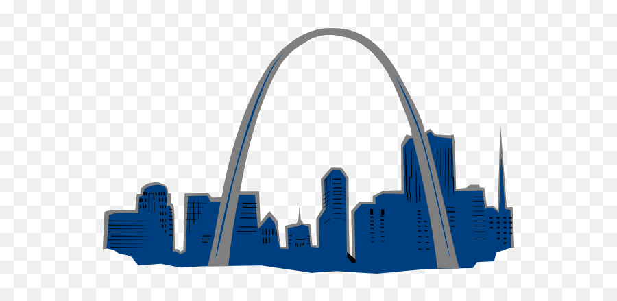 Cartoon Stl Skyline - Gateway Arch Clip Art Emoji,St Louis Cardinals Emoji