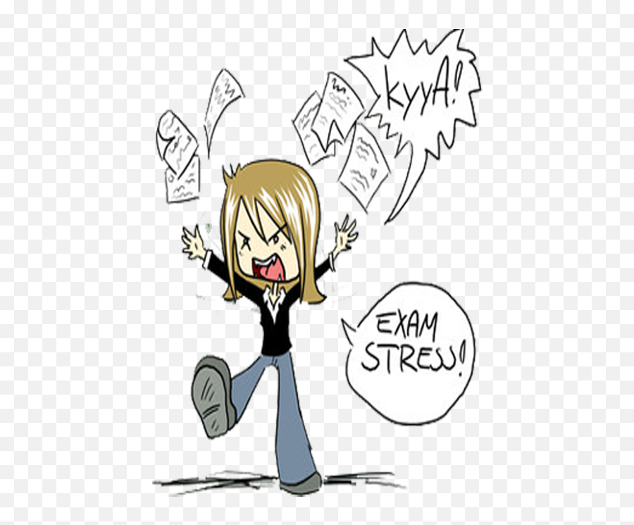 Stress Png - Sign Of Stress Cartoon For Exam Stress Fictional Character Emoji,Animated Emoticons With Signs