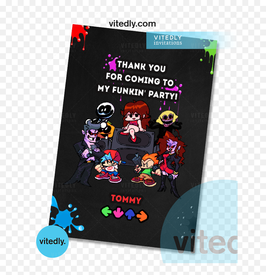 Friday Night Funkin Party Birthday - Friday Night Funkin Birthday Template Emoji,Love Emoji Pillow For 1:00