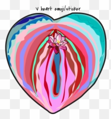 Vagina Heart Patch Happy Noise Emoji,Emoji For Vagina