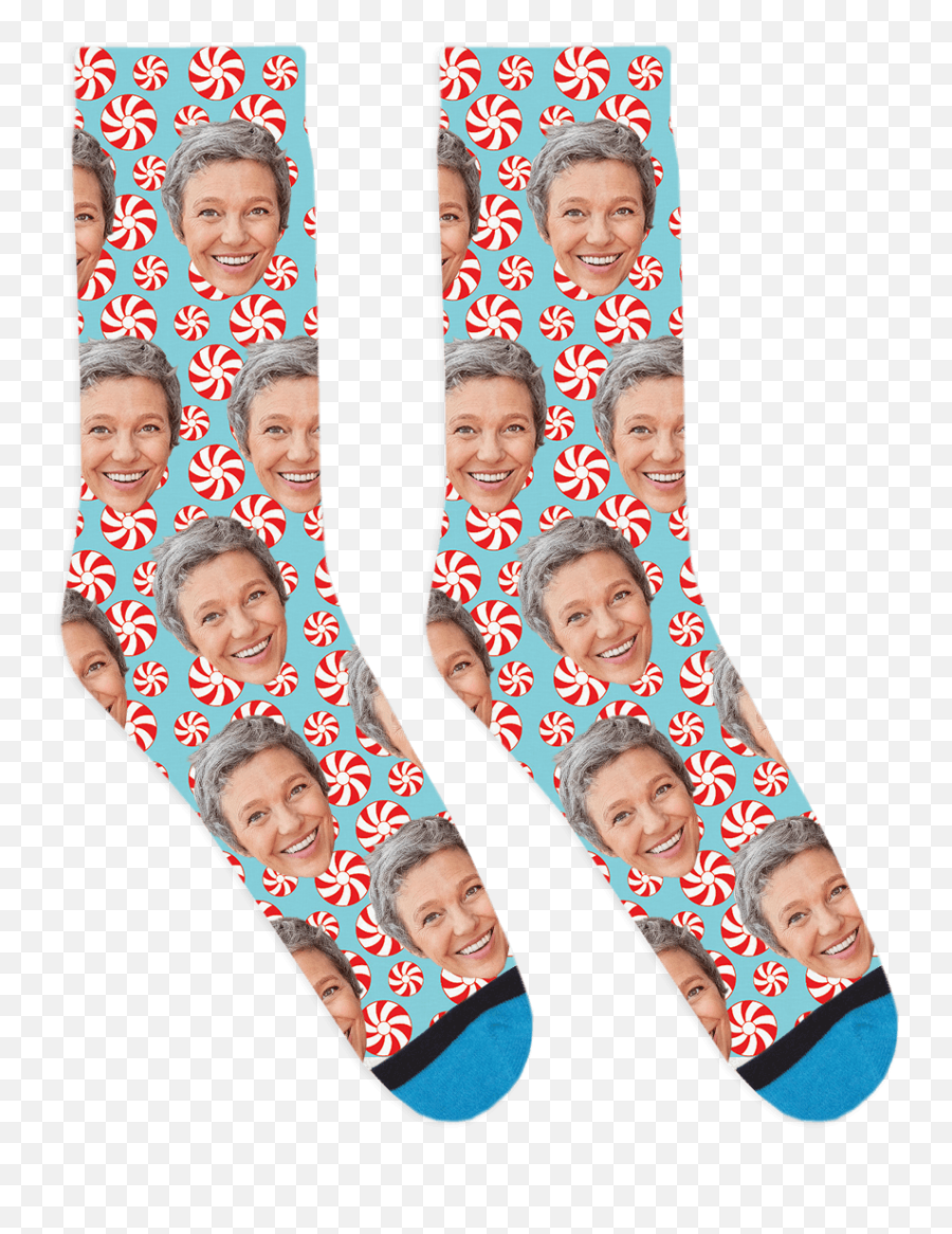 Custom Christmas Peppermint Socks Divvyup Emoji,Ellen's Holiday Emoji Nov. 25