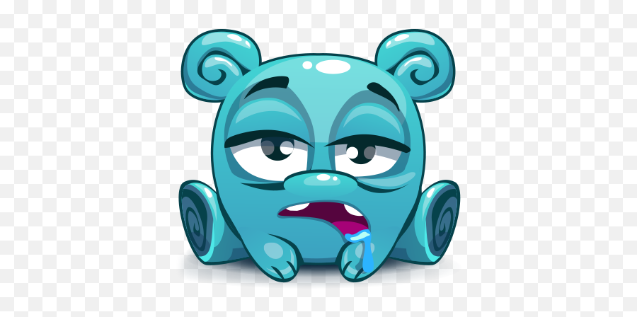 Herbie The Blue Alien By Thumb Wizards Emoji,Sheepish Happy Face Emoticon