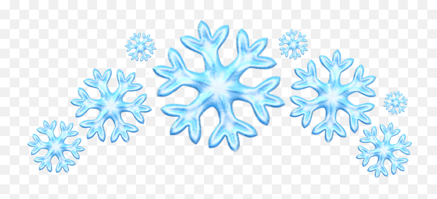 Snowflake Crown Snowflakecrown Winter Sticker By Picsart Emoji,Snowflake Emoji