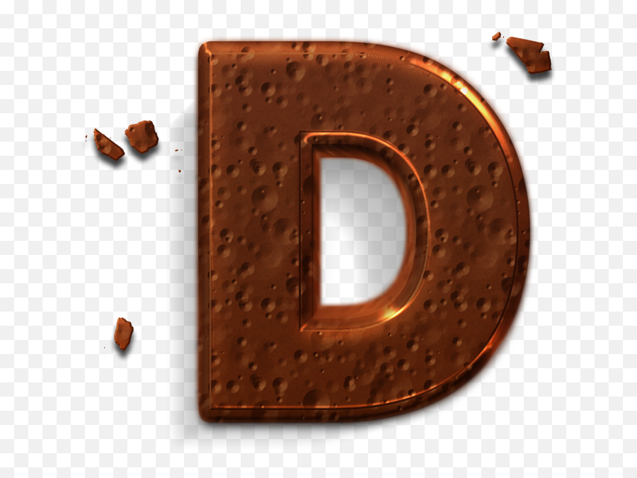 Chocolate Style 3d Letter D Png Transparent Image Emoji,D Letter Emoji