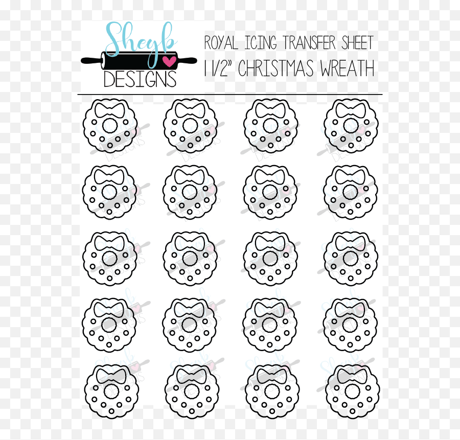 1 12 Inch Christmas Wreath Transfer Sheet U2013 Sheyb Emoji,Cookie Jar Emoji