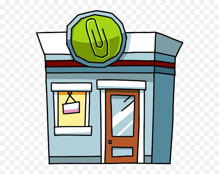 Office Supplies Store Cartoon Clipart - Stationery Shop Clipart Png Emoji,Emoji Office Supplies