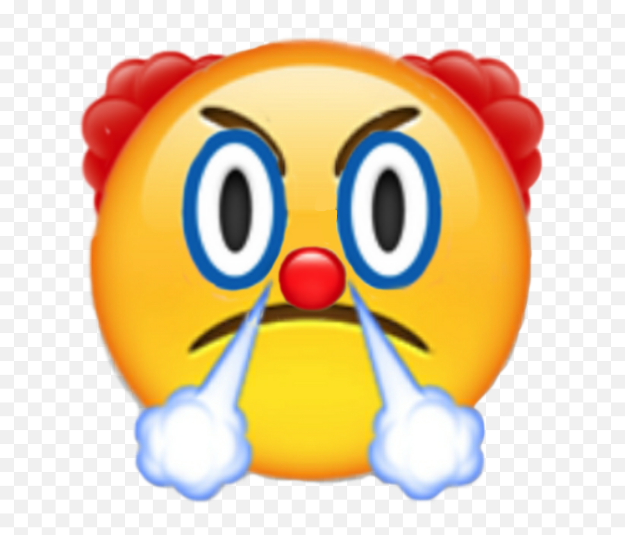 Clown Angry Emoji Iphone Sticker By Klaudia - Angry Steam Emoji Png,Angrey Emoji