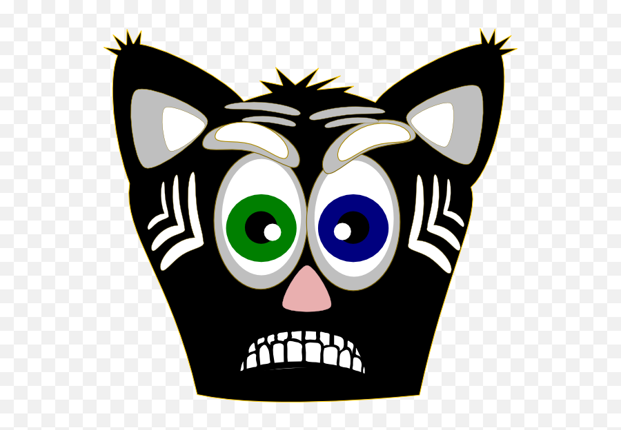 Hahaha Evil Cat Ahhhhhhh 1 Clip Art At Clker - Love Sports Evil Cat Face Clip Art Emoji,Emoticon Tirando Un Beso
