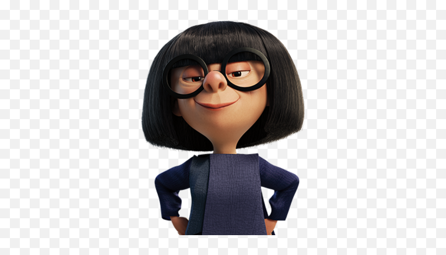 15 Best New Cartoon Characters With Bangs And Glasses - Edna Mode Emoji,Black Haired Princess Emoji